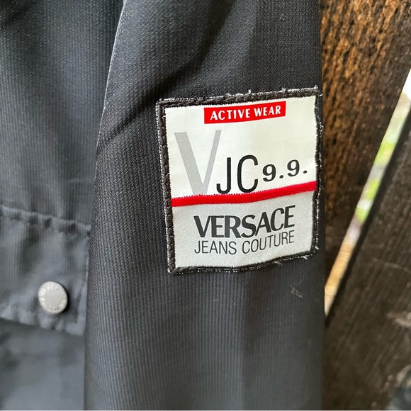 Versace Jeans Couture Metallic Shimmer Vintage Utility Jacket Sz S - Picture 3 of 16